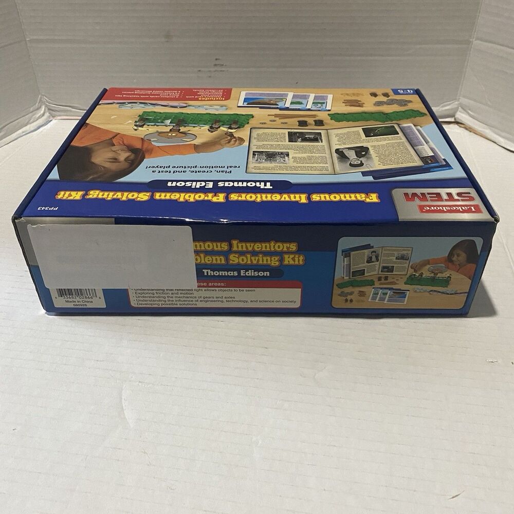Lakeshore STEM Famous Inventors Problem Solving Kit Thomas Edison RARE! - Picture 4 of 4